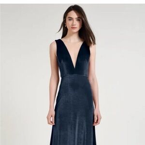 Jenny Yoo Midnight Blue Backless Dress